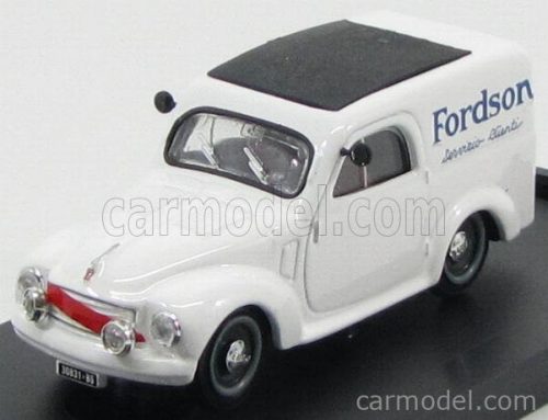 Brumm - Fiat 500C Furgone Van Veicolo Commerciale Publicitaire Fordson Brescia Servizio Clienti 1950 White Black