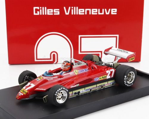 Brumm - FERRARI F1  126C2 N 27 BRAZILIAN GP 1982 GILLES VILLENEUVE - WITH DRIVER FIGURE RED