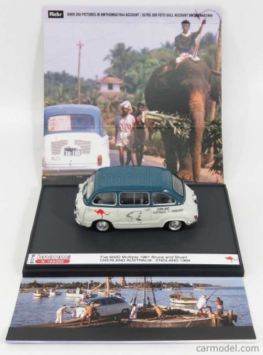 Brumm Prom - Fiat 600D Multipla 1961 - Overland Australia - England 1969 Bruce Thomas - Stuart Harper White Green