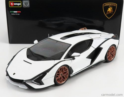 Burago - Lamborghini Sian Fkp 37 Hybrid 2020 White Black