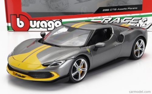 Burago - Ferrari 296 Gtb Assetto Fiorano 2022 Grey Yellow