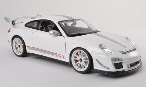 Burago - Porsche 911 GT3 RS 4.0 (997/II), weiss/Dekor, 2011, 1:18