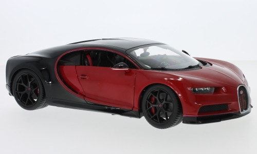 Burago - Bugatti Chiron Sport, rot/schwarz, 1:18