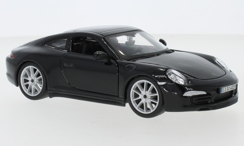 Burago - Porsche 911 Carrera S (991), schwarz, 2011, 1:24