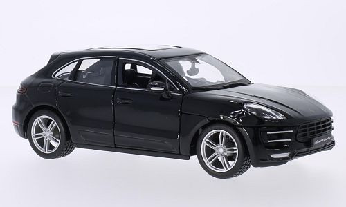 Burago - Porsche Macan Turbo, schwarz, 1:24