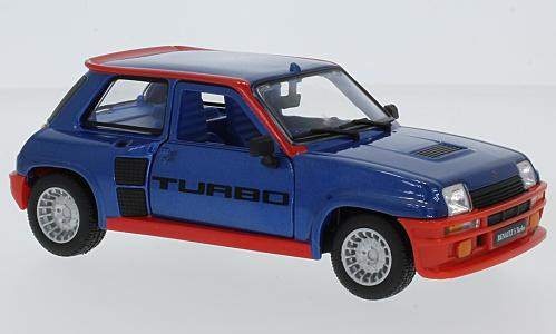 Burago - Renault 5 Turbo, blau, 1982, 1:24