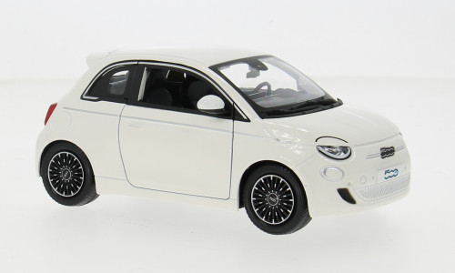 Burago - Fiat 500e  weiss  2023  1:24