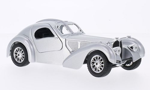 Burago - Bugatti Atlantic, silber, 1936, 1:24