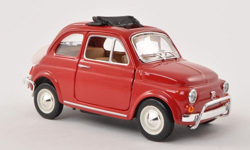 Burago - Fiat 500 L, rot, 1968, 1:24