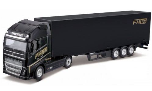 Burago - Volvo FH16 GL 750 XXL, schwarz/Dekor, Volvo FH16, 1:43