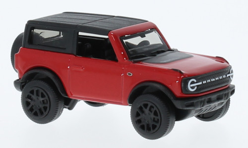 Burago - Ford Bronco Wildtrak, rot/schwarz, 2021, 1:64