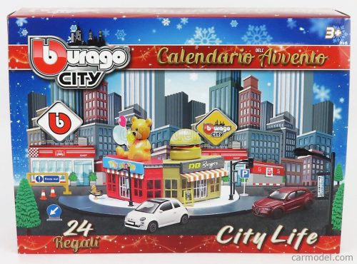 Burago - Accessories Diorama - Calendario Dell'Avvento - Set City Life