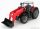 Burago - Massey Ferguson 8740S Tractor With Front Loader Scraper Red