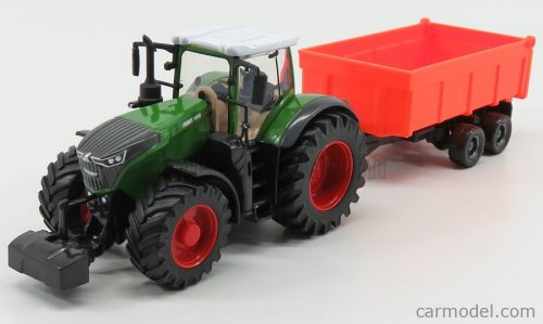 Burago - Fendt Vario 1000 Tractor With Trailer 2016 Green Grey Red