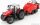 Burago - Massey Ferguson 8740S Tractor With Baler Lifter Red