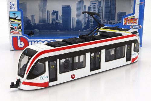 Burago - TRAM CITY TRAM AUTOBUS WHITE RED BLACK