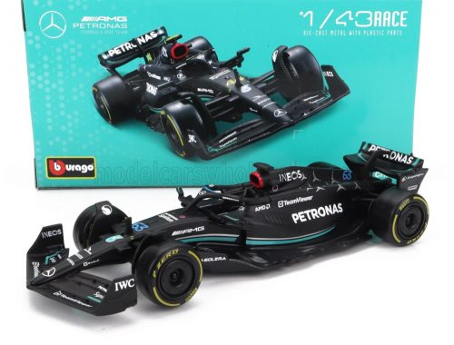 Burago - MERCEDES GP F1 W14 TEAM MERCEDES-AMG PETRONAS FORMULA ONE N 63 SEASON 2023 GEORGE RUSSEL MATT BLACK