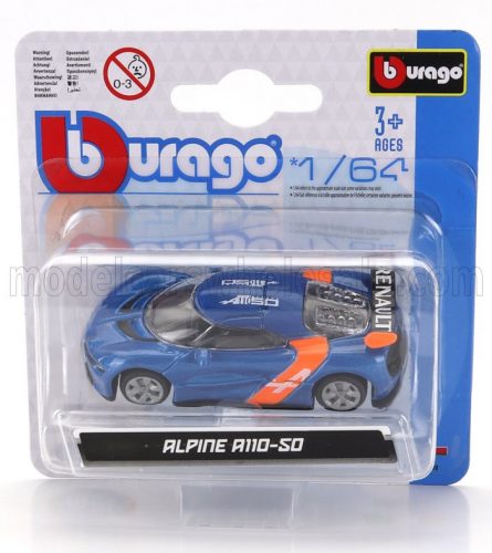 Burago - RENAULT ALPINE A110 COUPE 2019 BLUE ORANGE