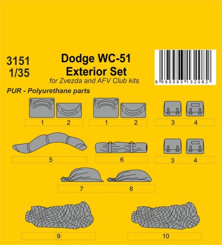 CMK - Dodge WC-51 Stowage and Seat Cushions  / for Zvezda and other kits