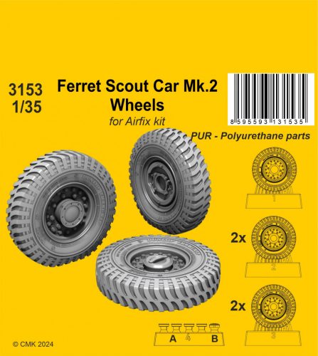 CMK - 1/35 Ferret Scout Car Mk.2 Wheels / for Airfix kits