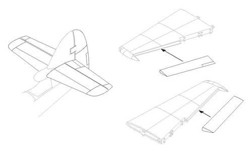 CMK - Hawker Seahawk - control surfaces set for Trumpeter kit