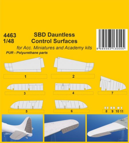 CMK - 1/48 SBD Dauntless Control Surfaces / for Acc. Miniartures and Academy kits