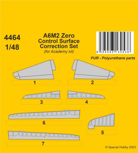 CMK - 1/48 A6M2 Zero Control Surface Correction Set / for Academy kit