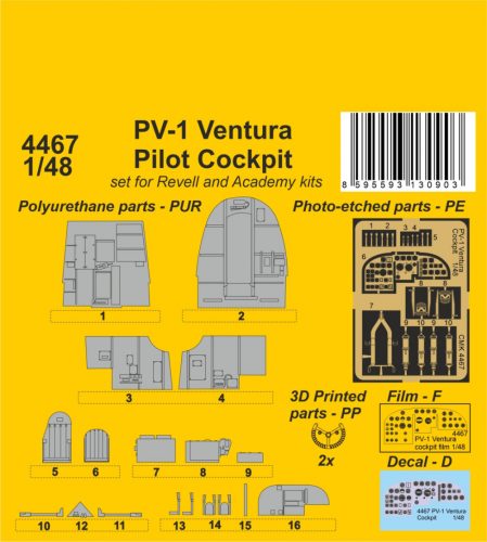 CMK - 1/48 PV-1 Ventura Pilot Cockpit