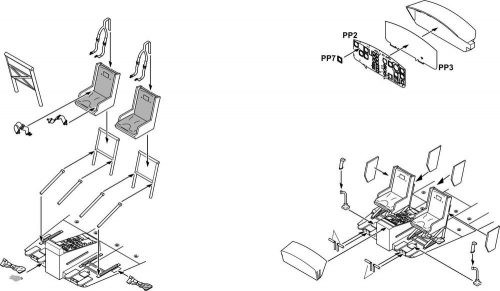 CMK - UH-1D Interior set (DRA), USA, Modern