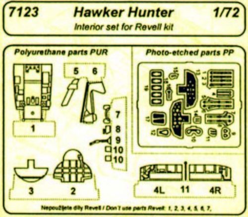 CMK - Hawker Hunter Interior Set für Revell-Bausatz