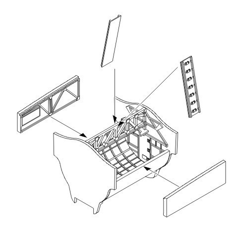 CMK - B-17G Flying Fortress Bomb bay set (REV)