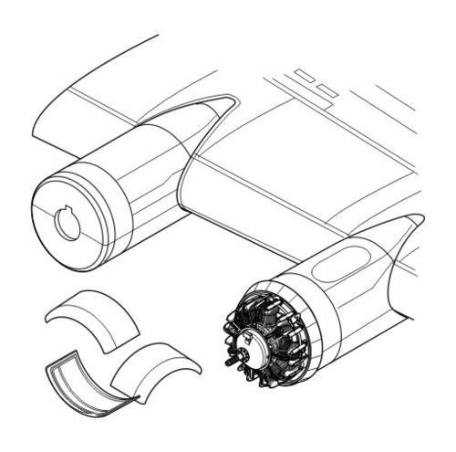 CMK - B-17G Flying Fortr. L.Outer Eng.set(REV)
