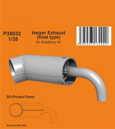 CMK - 1/35 Hetzer Exhaust (final type) / for Academy kit