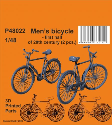 CMK - 1/48 Men's bicycle - first half of 20th century (2 pcs.)