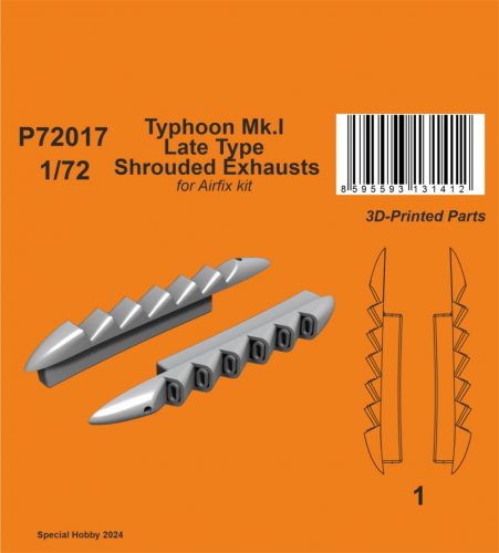 CMK - 1/72 Typhoon Mk.I Late Type Shrouded Exhausts  / for Airfix kit