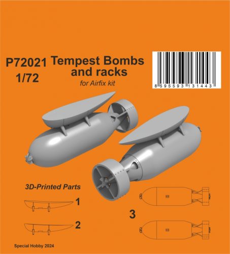 CMK - 1/72 Tempest Bombs (1000 Lb) and racks