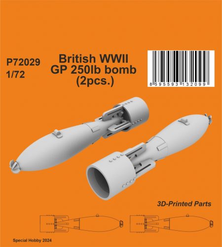 CMK - 1/72 British WWII GP 250lb bomb (2pcs.)