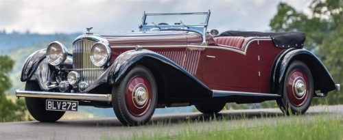 Cult-scale Models - BENTLEY 4.25L VANDEM PLAS TOURER CABRIOLET OPEN 1938 BORDEAUX BLACK