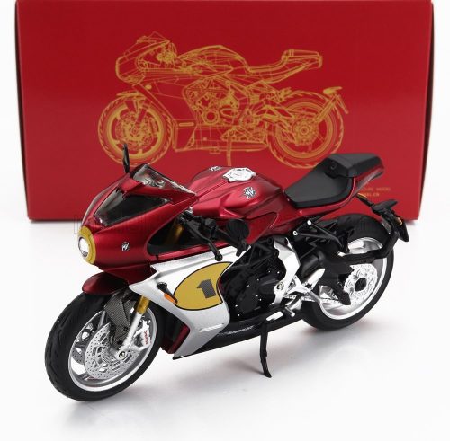 Cm-Models - MV AGUSTA 800 SUPERVELOCE N 1 AGO 2022 MATT RED SILVER BLACK