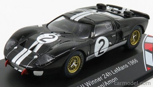 Cmr - Ford Usa Gt40 Mkii 7.0L V8 Team Shelby American Inc. N 2 Winner 24H Le Mans 1966 B.Mclaren - C.Amon Black Silver