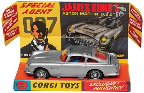 Corgi - ASTON MARTIN DB5 1965 - 007 JAMES BOND - GOLDFINGER 1964 - 60's VERSION SILVER