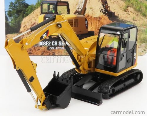 Dm-Models - Caterpillar Cat308E2 Cr Sb Escavatore Cingolato - Tractor Hydraulic Mini Excavator Yellow Black