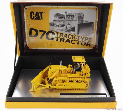 Dm-Models - Caterpillar Catd7C Ruspa Cingolata - Scraper Track Type Tractor Yellow Black