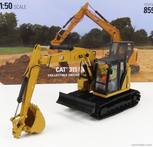 Dm-Models - Caterpillar Catm315 Escavatore Cingolato - Tractor Hydraulic Excavator Scraper Yellow Black