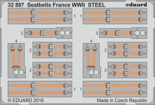 Eduard - Seatbelts France WWII Steel