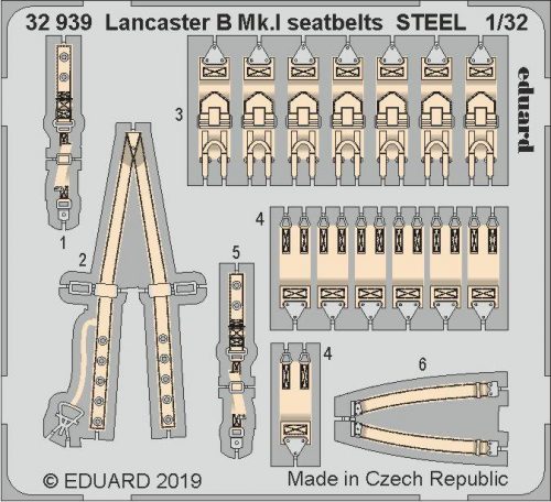 Eduard - Lancaster B Mk.I Seatbelts Steel for Hk Model