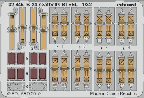 Eduard - B-24 Seatbelts Steel for Hobbyboss