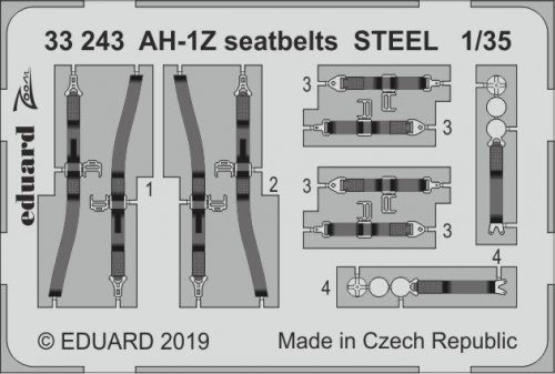 Eduard - Ah-1Z Seatbelts Steel for Academy