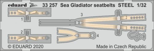 Eduard - Sea Gladiator seatbelts STEEL for ICM