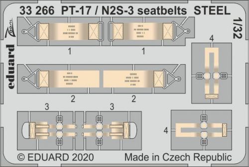 Eduard - PT-17 / N2S-3 seatbelts STEEL for ICM